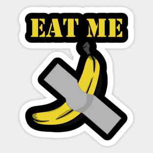 Eat Me Banana Duct Taped To Wall Sticker